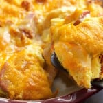 Ham and Cheese Croissant Casserole