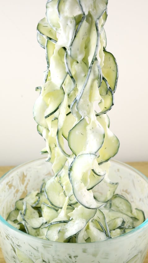 Cucumber Tzatziki Spiralized Salad
