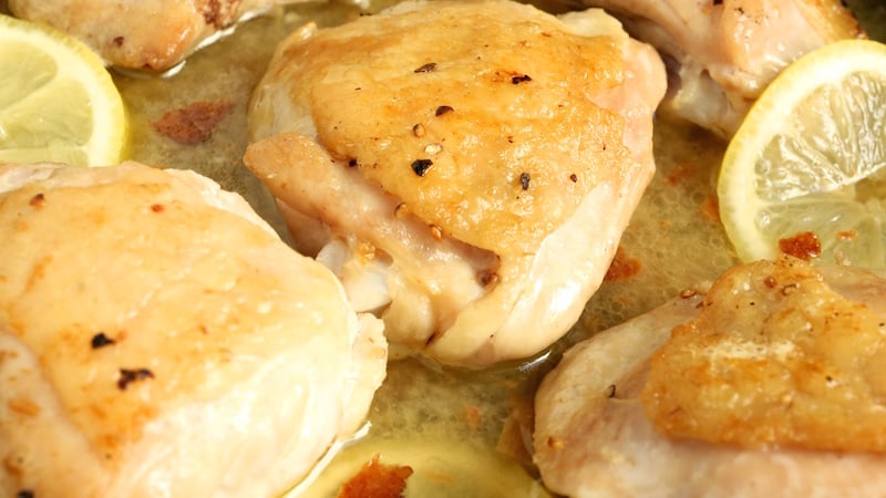 Pan Fried Chicken Thighs with Lemon Cream Sauce Recipe