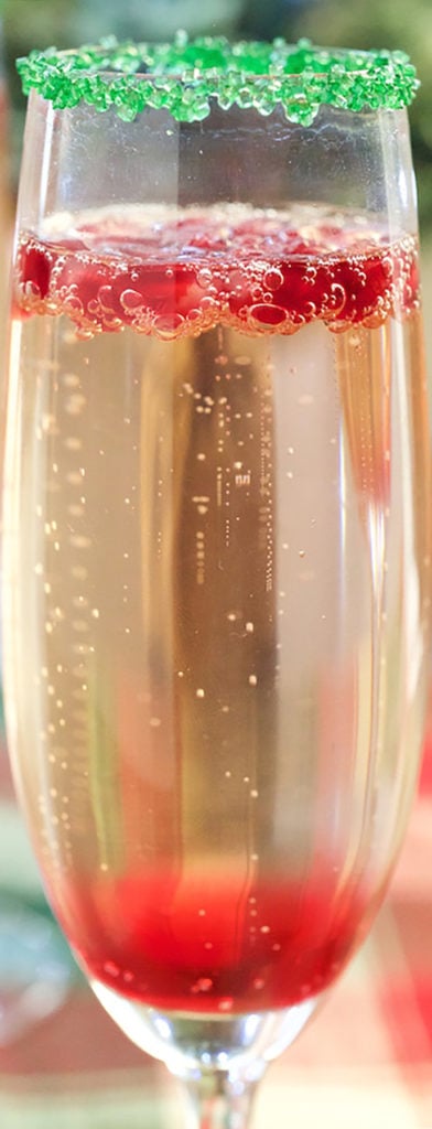 Christmas Cocktail Recipe - Red & Green Christmas Champagne Cocktail Recipe