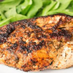 Easy blackened chicken recipe made using only three ingredients.