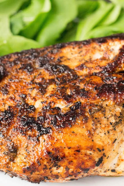 Easy blackened chicken recipe made using only three ingredients.