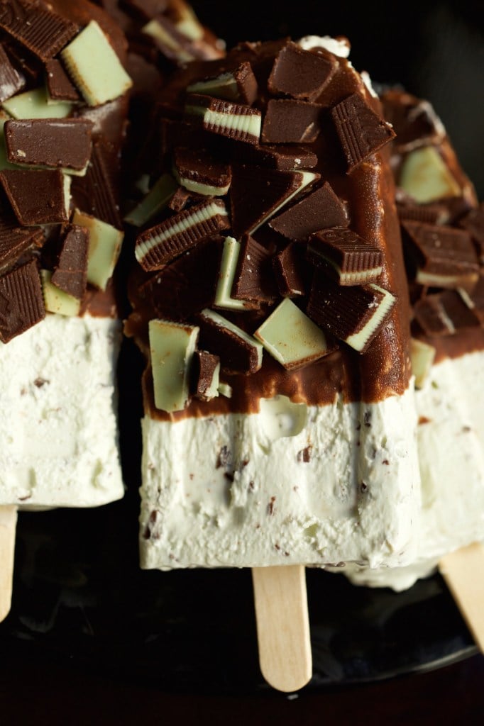 Mint Chocolate Chip Cheesecake Popsicles 