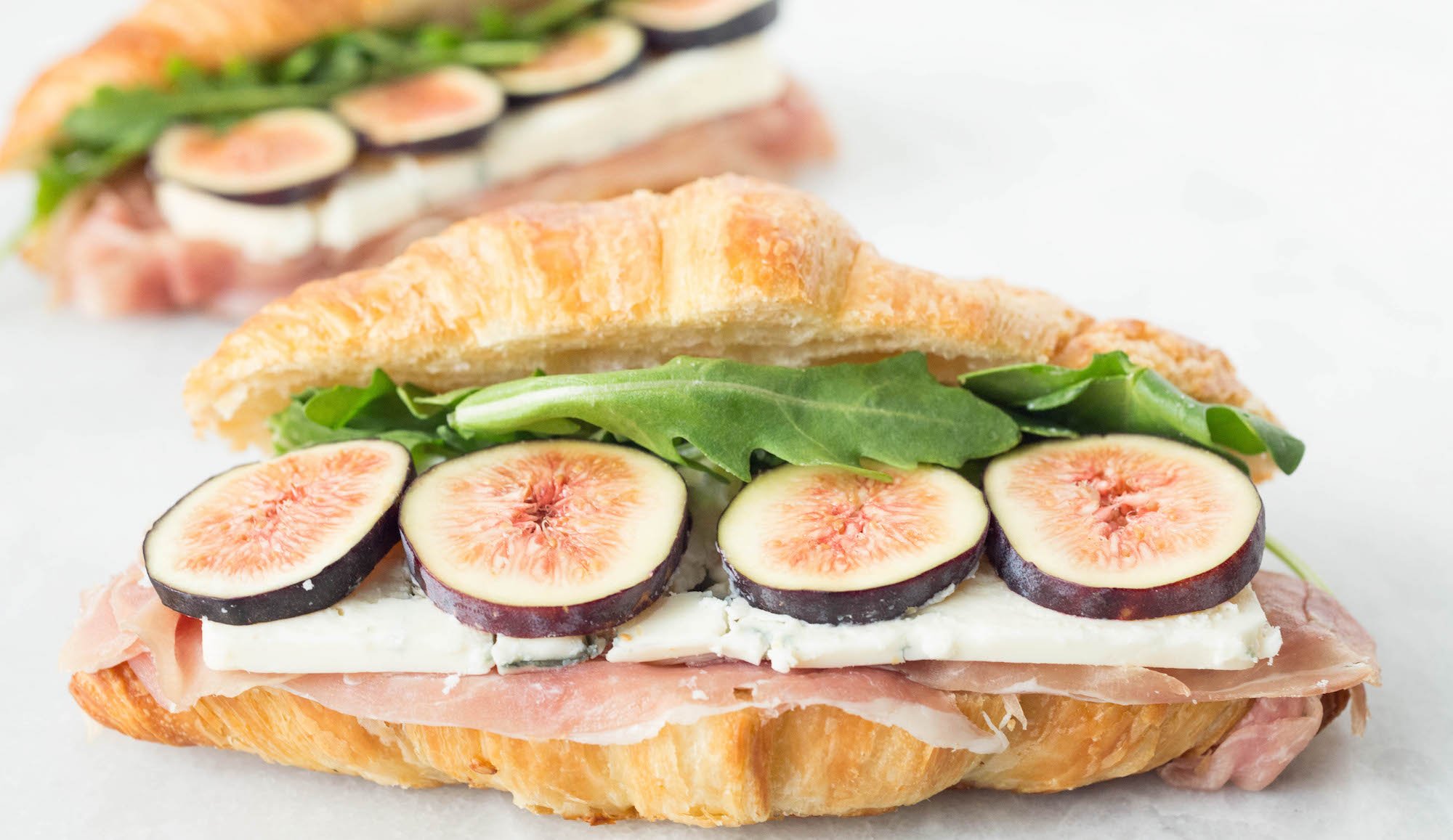 Fig, Blue Cheese + Prosciutto Croissant Sandwich