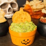 This easy recipe shows you how to make 3 different flavored Halloween tortilla chips. A healthy Halloween appetizer!