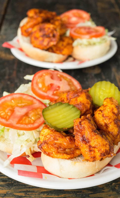 Nashville Hot Shrimp Po Boy. Southern flavors collide as New Orleans meets Nashville in this spicy sandwich.