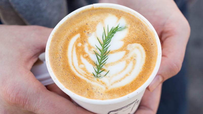 Evergreen Latte at Stand Coffee - Smorgasburg Los Angeles