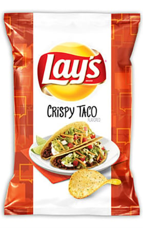 Crispy Taco Lay's Potato Chips - New 2017 Flavors