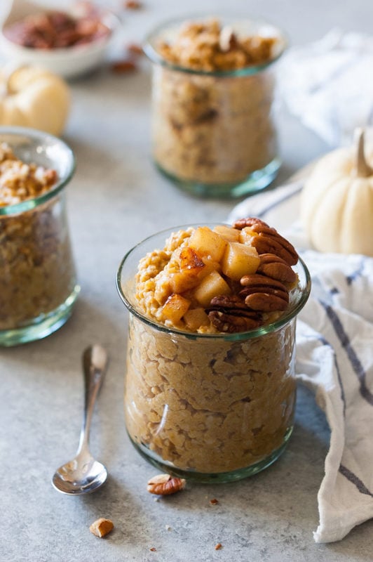 Clean Eating Crock Pot Pumpkin Oatmeal - Healthy Fall Recipes