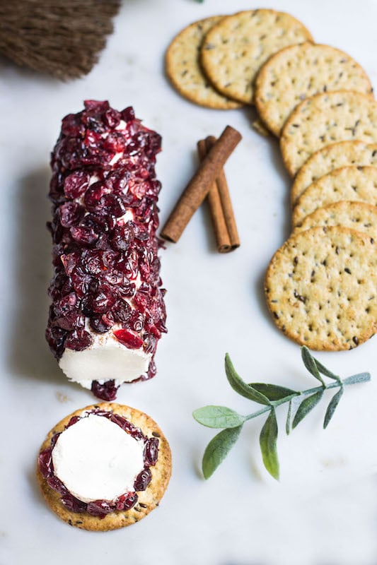 Cranberry Cheese Log - Fall Appetizer Recpies