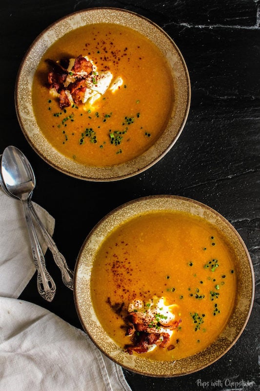Miso Pumpkin Bacon Soup - Fall Dinner Recipes