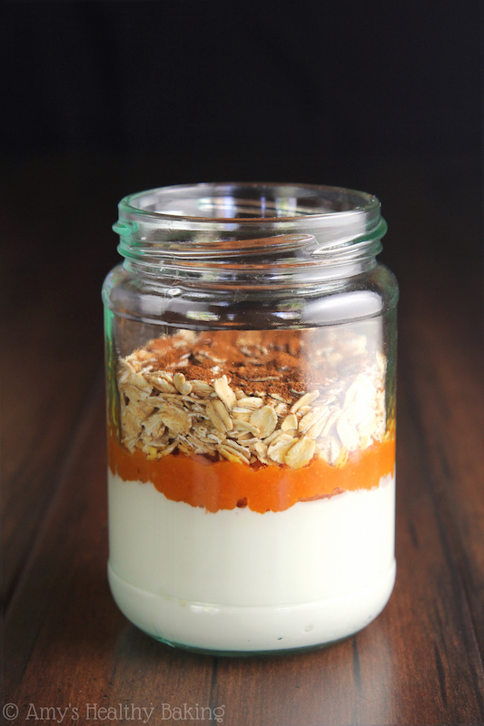 Pumpkin Pie Protein Overnight Oats - Healthy Fall Recipes