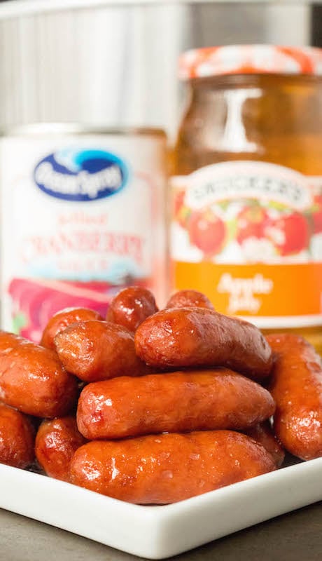 Spicy Apple Cranberry Little Smokies - Fall Appetizer Recipes
