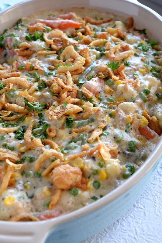 Make Ahead Creamy Vegetable Casserole - Make Ahead Thanksgiving Recipes