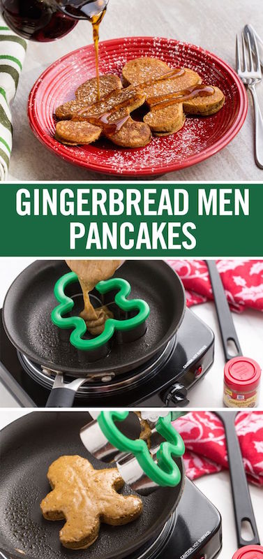 Gingerbread Men Pancakes - Best Christmas Breakfast Recipes
