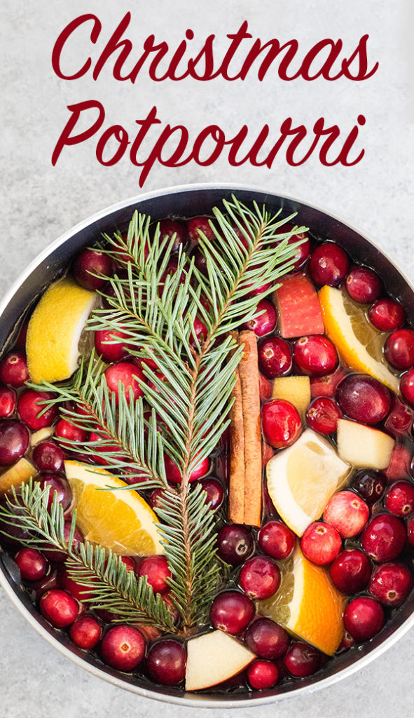 Homemade Christmas Potpourri with text at the top that reads "Christmas Potpourri".