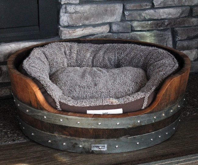 Wine Barrel Dog Bed - Gift Ideas For Wine Lovers