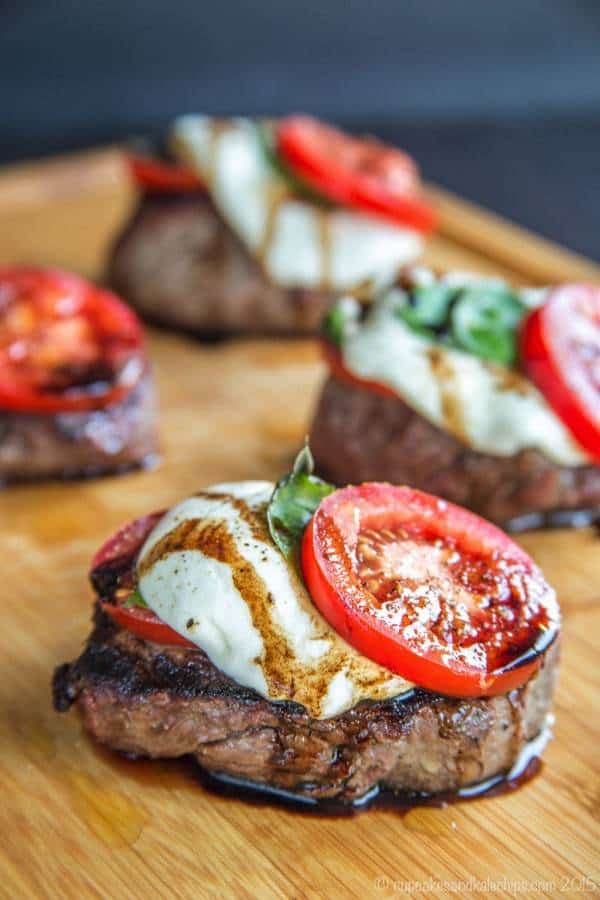 Grilled Caprese Fillet Mignon - Summer Recipes for the Grill