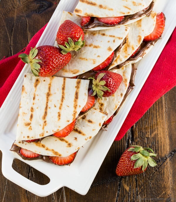 Grilled Strawberry Nutella Quesadillas - Summer Dessert Recipes for the Grill