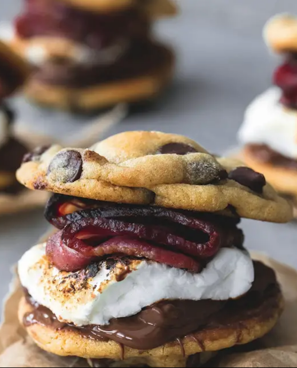 Grilled Chocolate Chip Cookie Bacon S'mores - Summer Recipes for the Grill