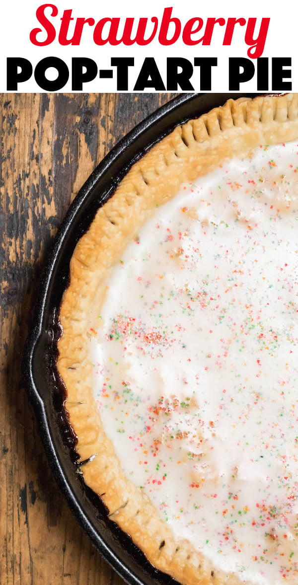 Close up of Strawberry Pop-Tart Pie.