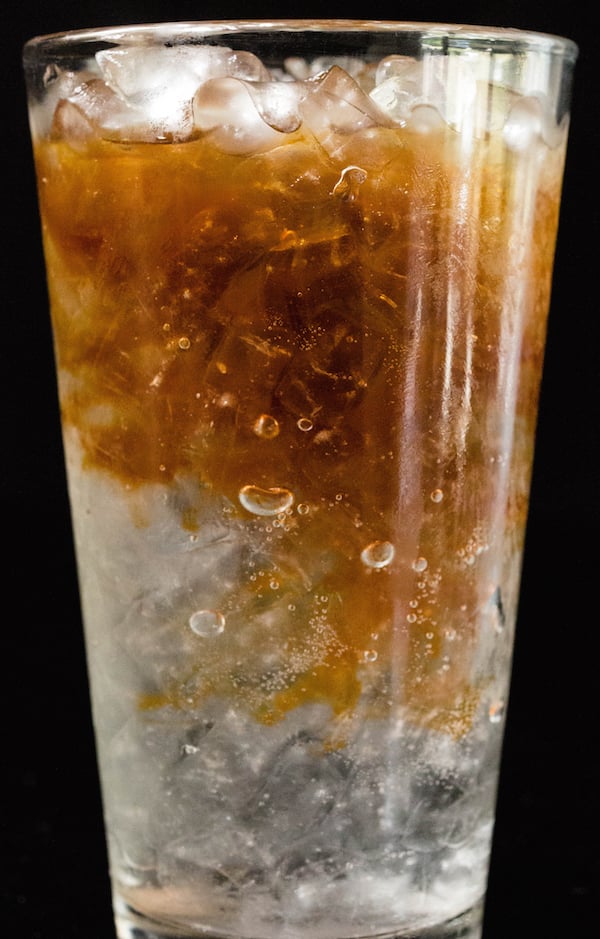 Sparkling Coffee - tonic water with an espresso shot layered on top.