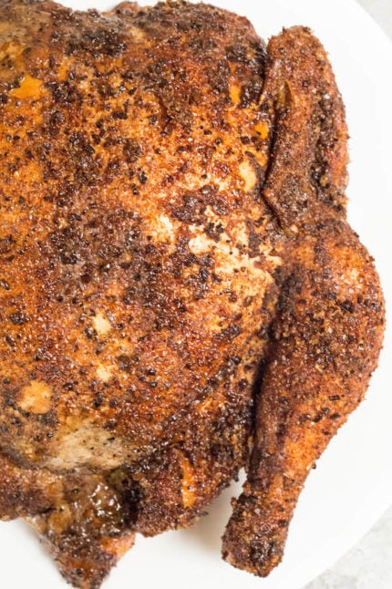 Sweet & Spicy Coffee Rubbed Smoked Chicken Recipe