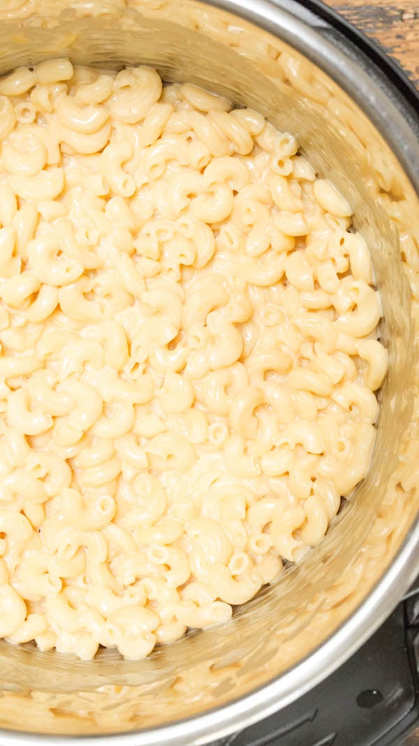 Close up of Instant Pot Mac & Cheese.