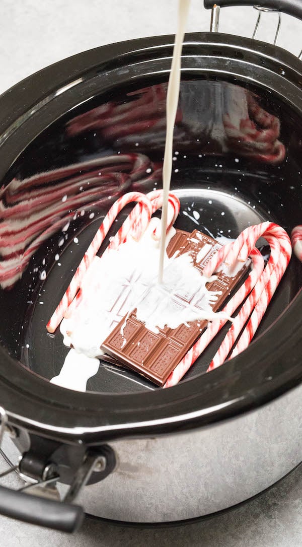 Crockpot Peppermint Hot Chocolate Recipe